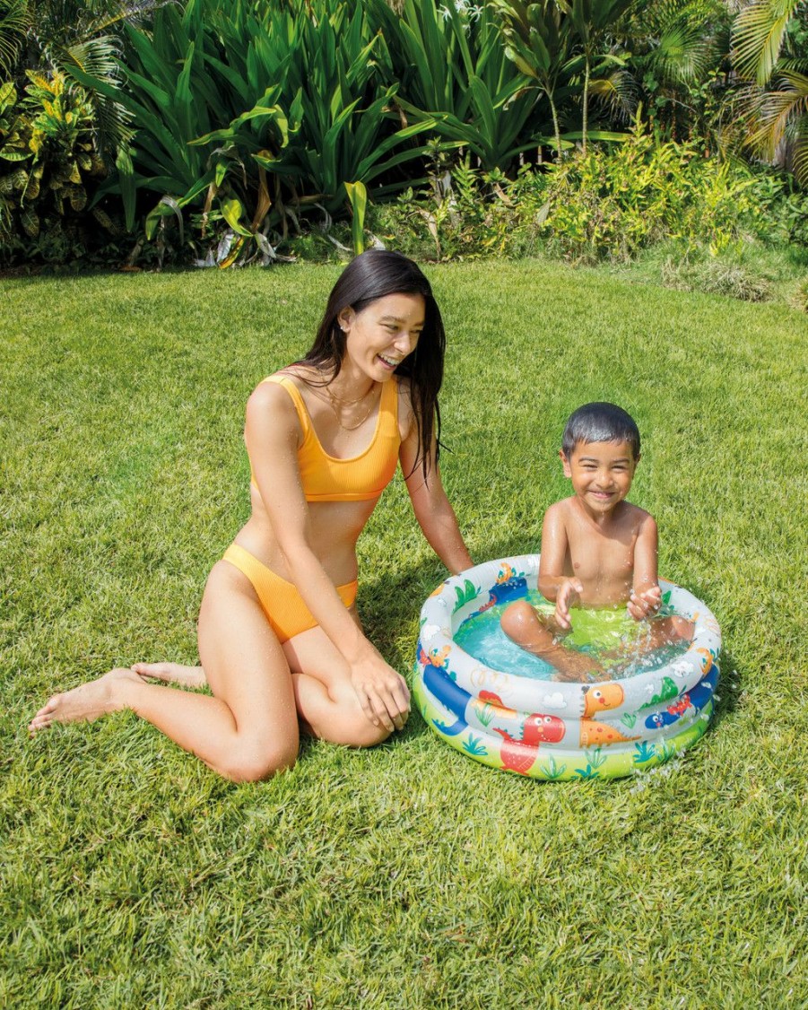 Above Ground Pools INTEX | Dino Buddies 3-Ring Inflatable Kiddie Pool