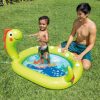 Above Ground Pools INTEX | Dinosaur Inflatable Kiddie Pool W/ Sprayer