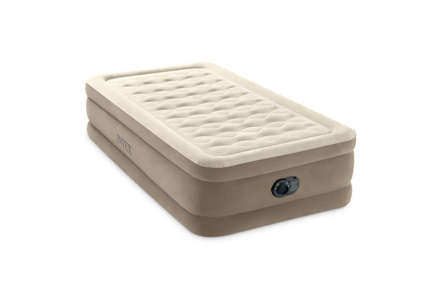 Air Mattresses INTEX | Dura-Beam® Deluxe Ultra Plush Air Mattress 18" Twin W/ Built-In Electric Pump