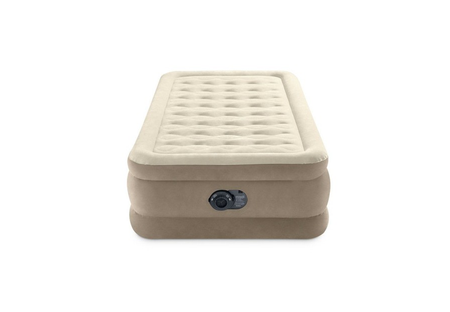 Air Mattresses INTEX | Dura-Beam® Deluxe Ultra Plush Air Mattress 18" Twin W/ Built-In Electric Pump