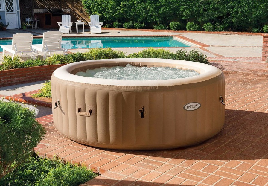 Spas INTEX | Purespa™ Bubble Massage Inflatable Hot Tub W/ Energy Efficient Cover - 4 Person