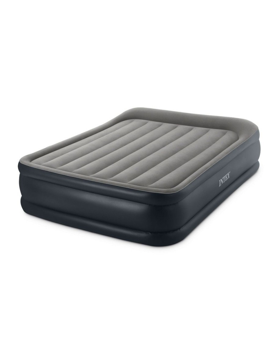 Air Mattresses INTEX | Dura-Beam® Plus Deluxe Pillow Rest Air Mattress 16.5" Queen W/ Built-In Electric Pump