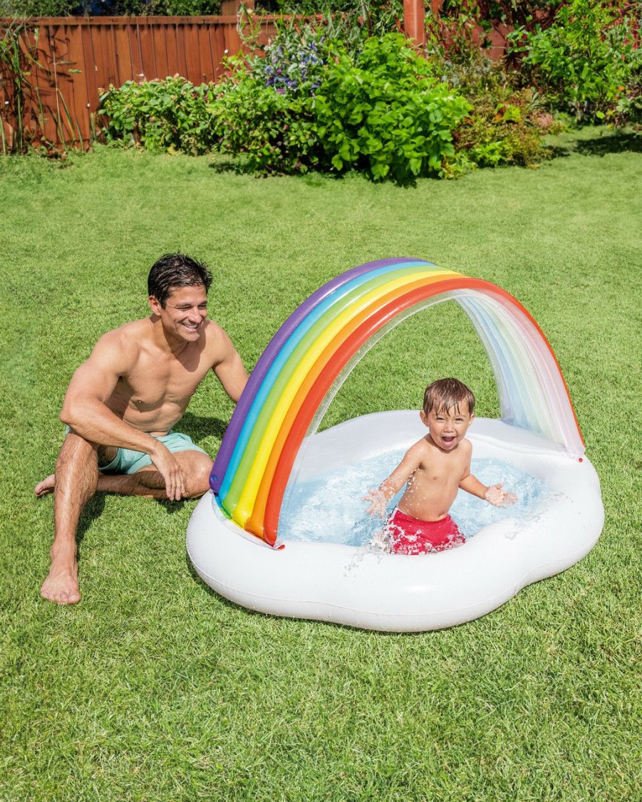 Above Ground Pools INTEX | Rainbow Cloud Inflatable Kiddie Pool