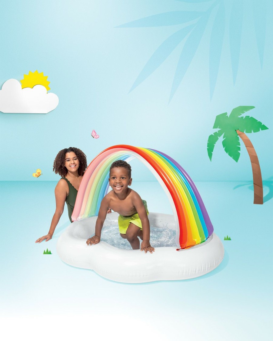 Above Ground Pools INTEX | Rainbow Cloud Inflatable Kiddie Pool