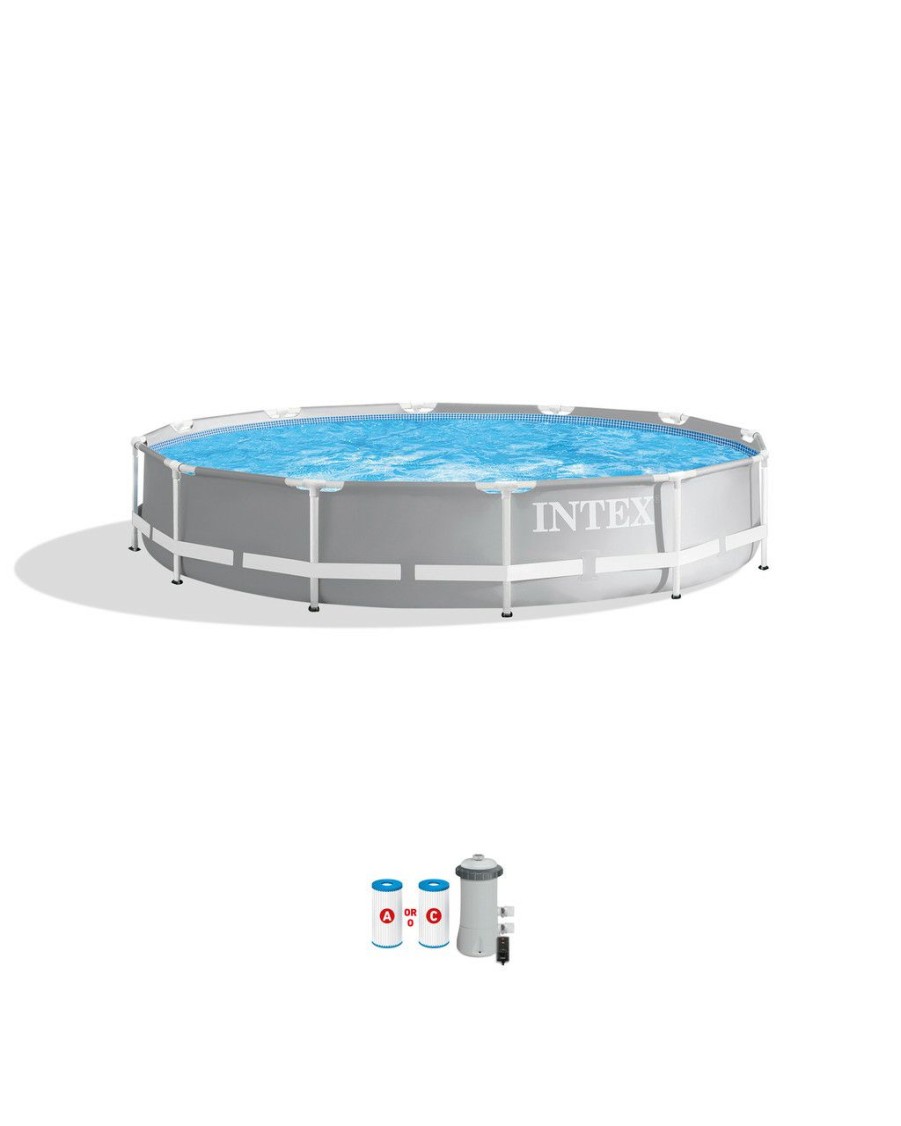 Above Ground Pools INTEX | Prism Frame™ 12' X 30" Above Ground Pool W/ Filter Pump