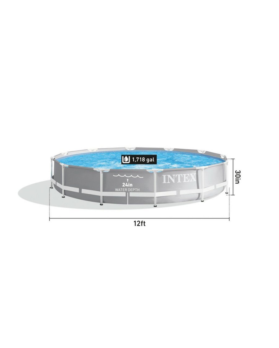 Above Ground Pools INTEX | Prism Frame™ 12' X 30" Above Ground Pool W/ Filter Pump