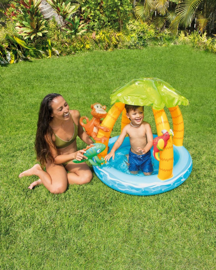 Above Ground Pools INTEX | Tropical Island Inflatable Kiddie Pool