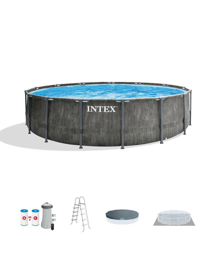 Above Ground Pools INTEX | Greywood Prism Frame™ 15' X 48" Above Ground Pool Set