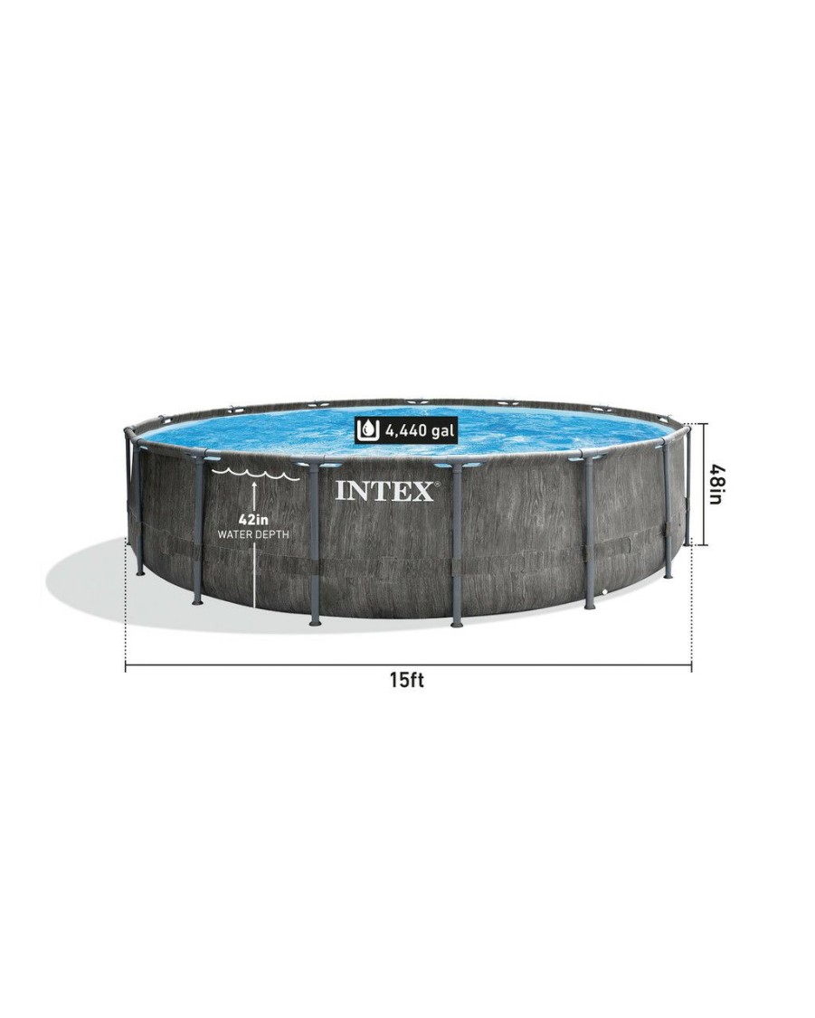 Above Ground Pools INTEX | Greywood Prism Frame™ 15' X 48" Above Ground Pool Set