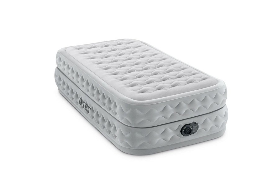 Air Mattresses INTEX | Dura-Beam® Deluxe Supreme Air-Flow Air Mattress 20" Twin W/ Built-In Electric Pump