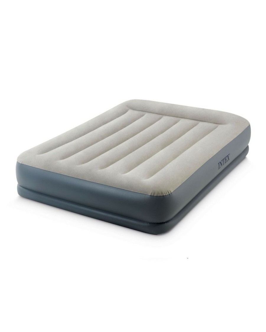 Air Mattresses INTEX | Dura-Beam® Standard Pillow Rest Air Mattress 12" Queen W/ Built-In Electric Pump