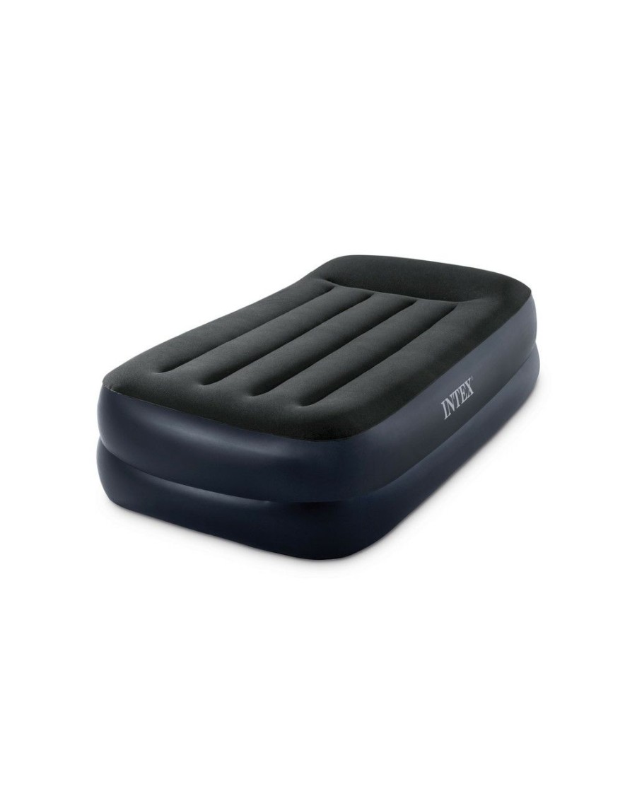 Air Mattresses INTEX | Dura-Beam® Plus Pillow Rest Air Mattress 16.5" Twin W/ Built-In Electric Pump