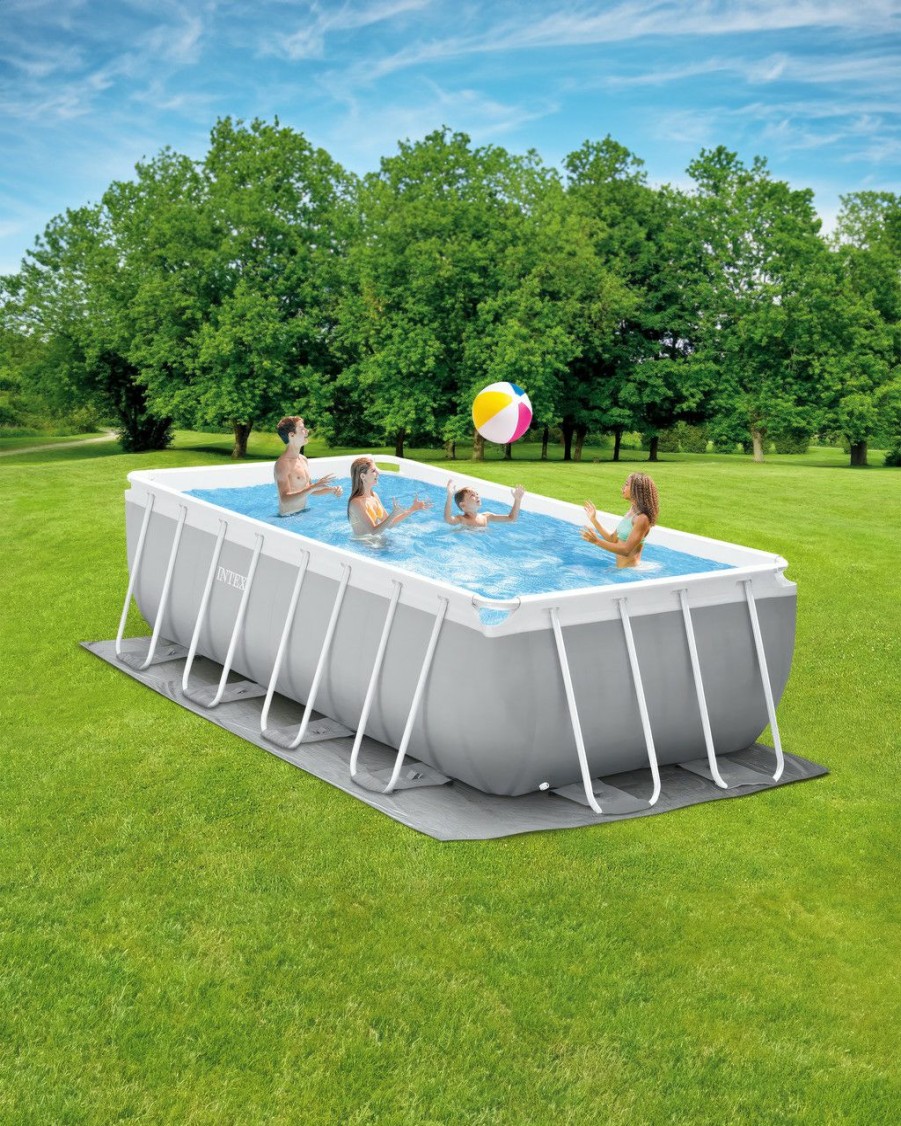 Above Ground Pools INTEX | Prism Frame™ 16' X 8' X 42" Rectangular Above Ground Pool Set