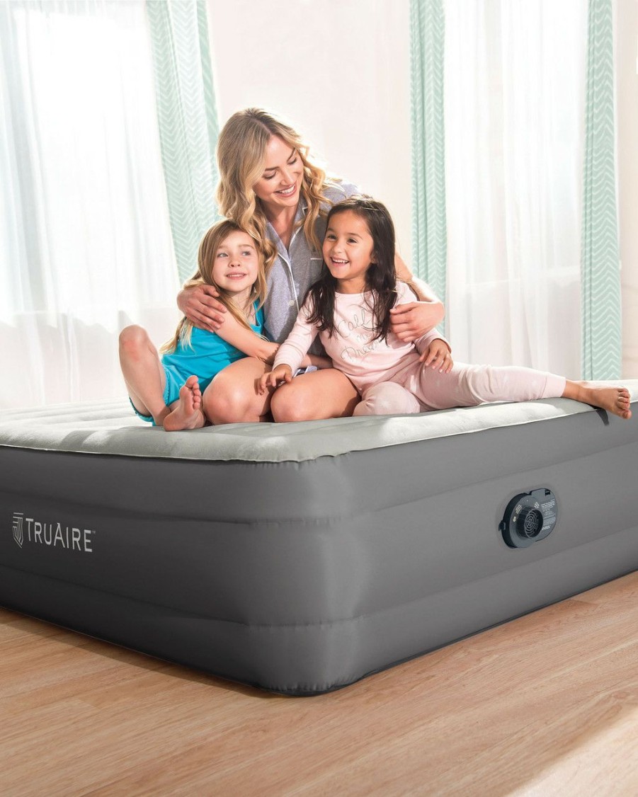 Air Mattresses INTEX | Truaire Air Mattress 18" Queen W/ Built-In Electric Pump