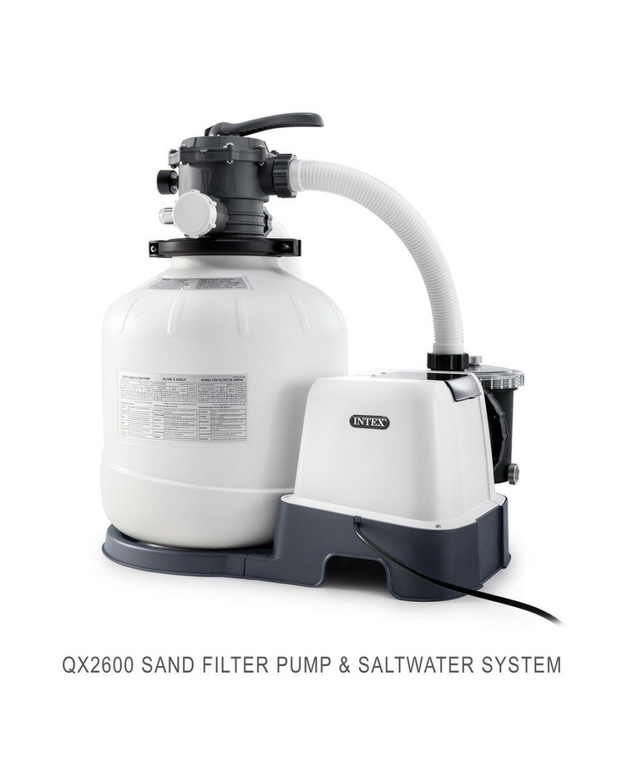 Above Ground Pools INTEX | Krystal Clear™ Sand Filter Pump & Saltwater Pool Chlorine System - 15,000 Gal