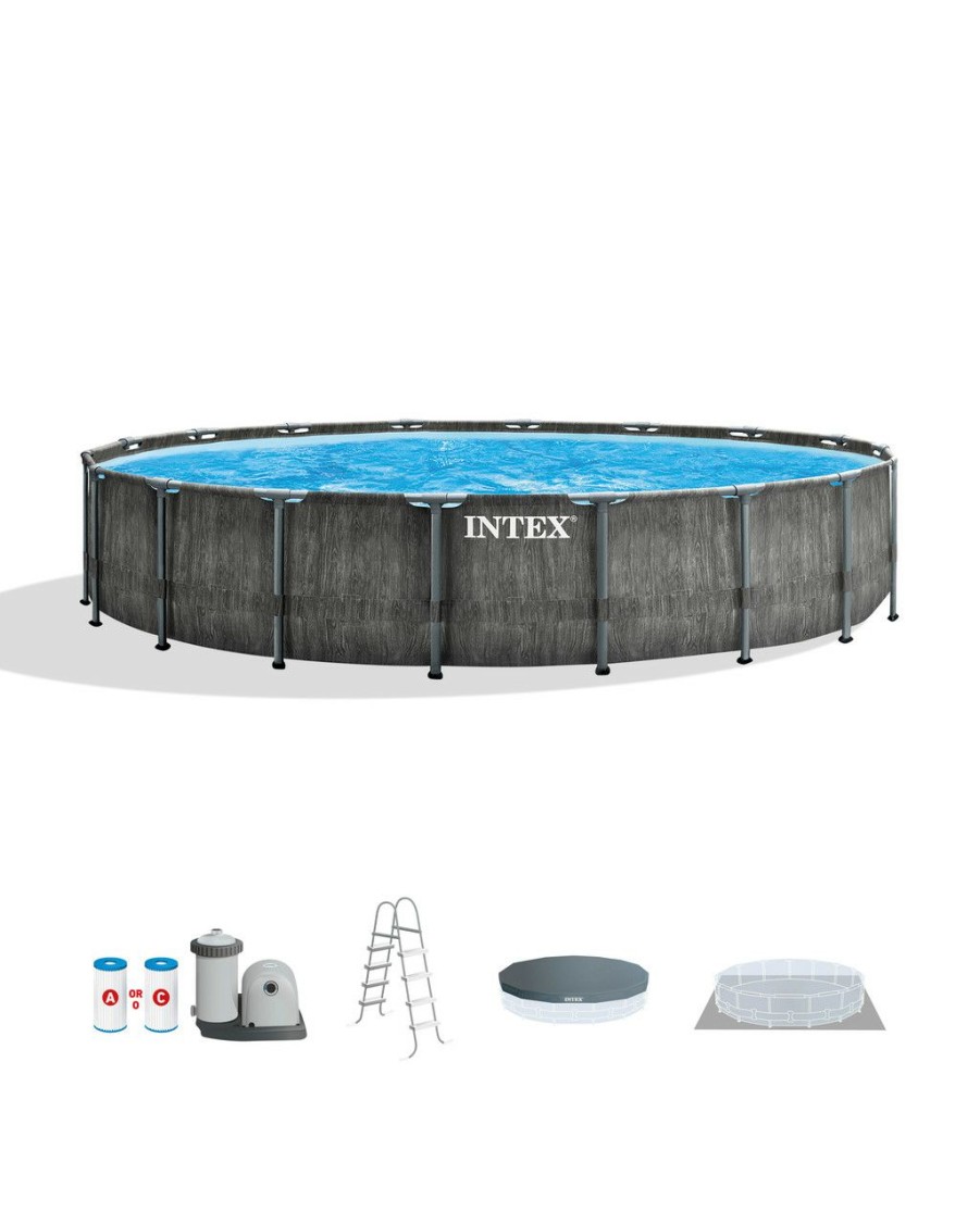 Above Ground Pools INTEX | Greywood Prism Frame™ 18' X 48" Above Ground Pool Set