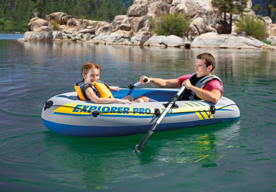 Floats & Toys INTEX | Gray Explorer™ Pro 200 Inflatable Boat Set - 2 Person