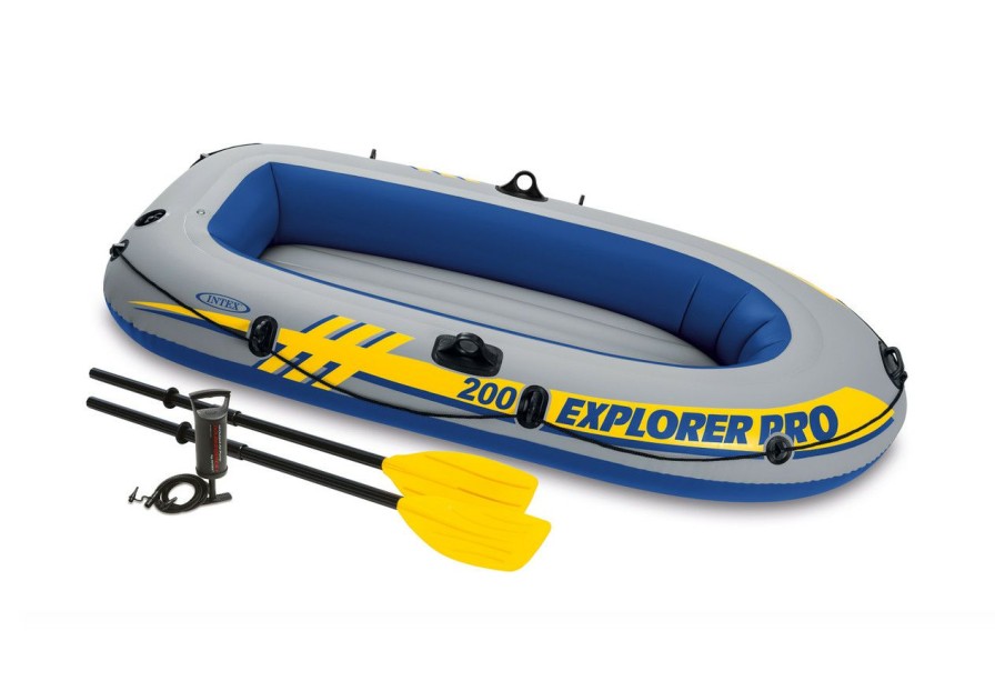 Floats & Toys INTEX | Gray Explorer™ Pro 200 Inflatable Boat Set - 2 Person