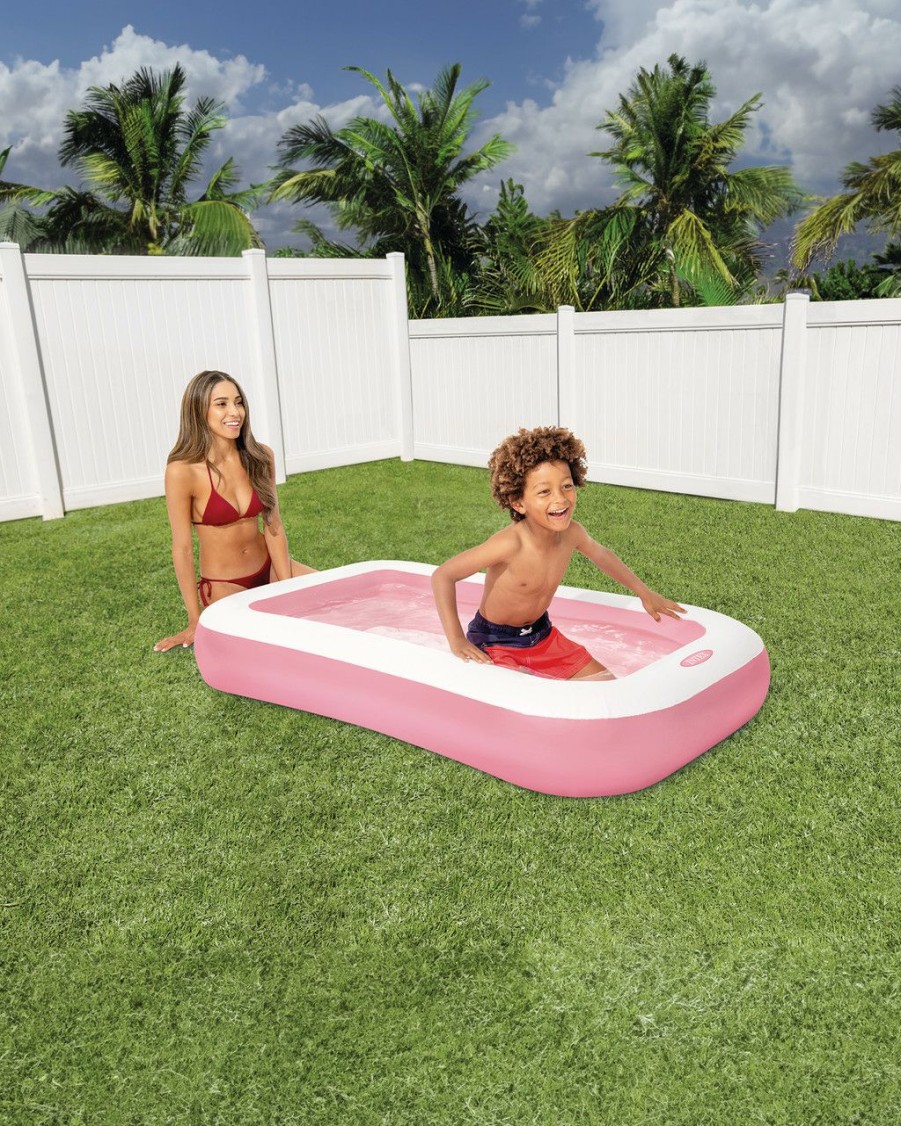 Above Ground Pools INTEX | Pink Rectangular Inflatable Kiddie Pool