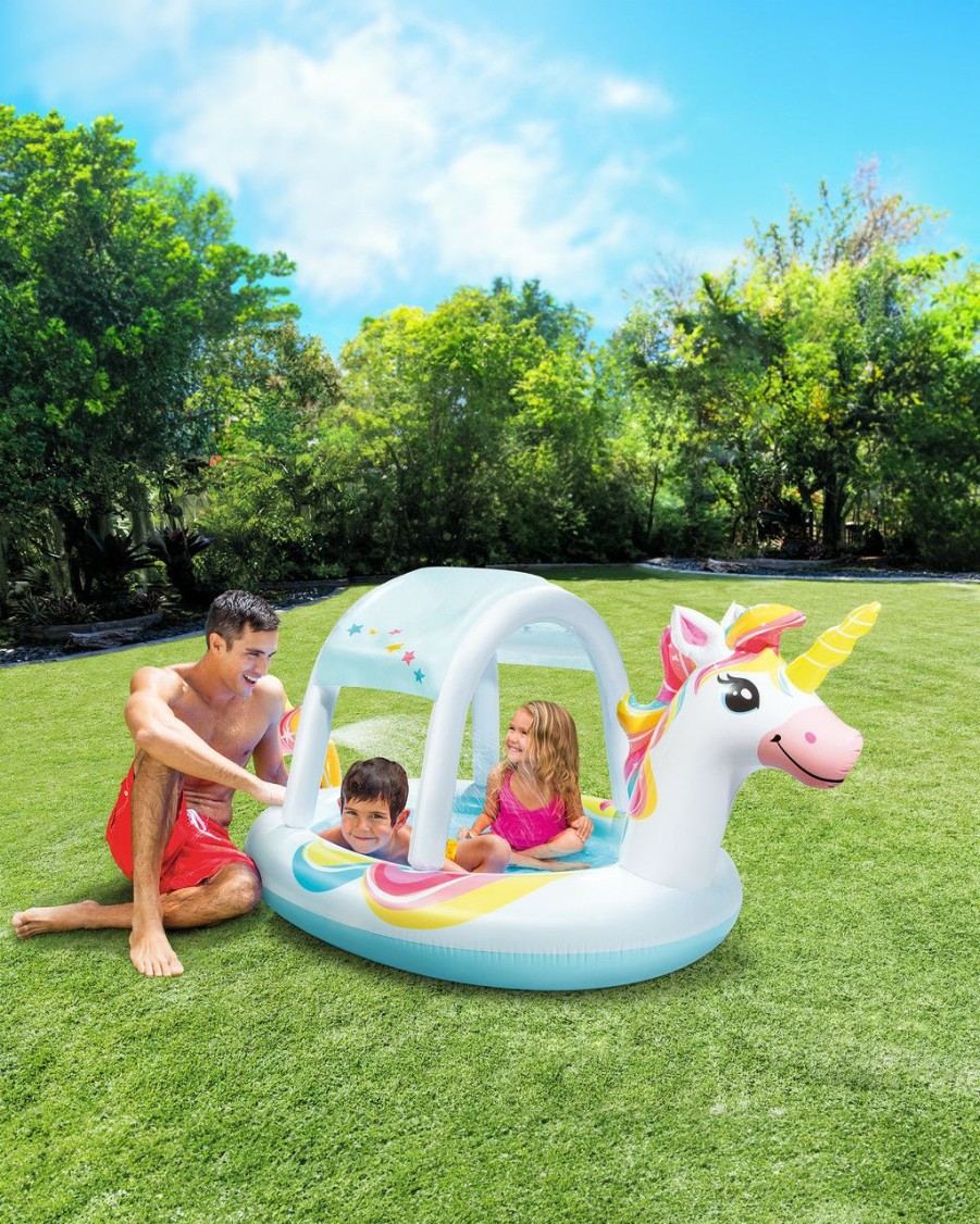 Above Ground Pools INTEX | Unicorn Inflatable Spray Kiddie Pool