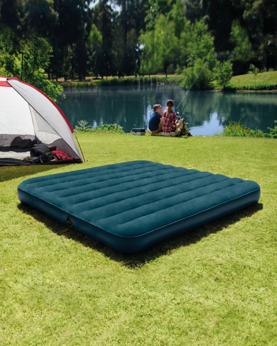 Air Mattresses INTEX | Dura-Beam® Standard Midnight Green Downy Air Mattress 10" Queen (Pump Not Included)