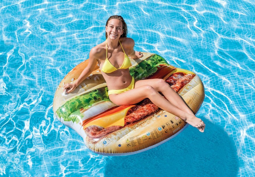 Floats & Toys INTEX | Juicy Hamburger Inflatable Pool Island Float