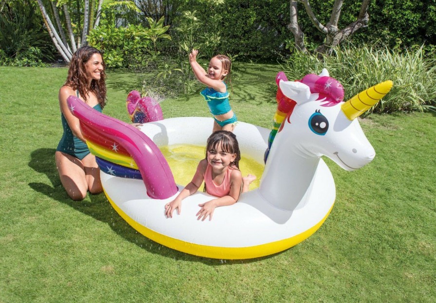 Above Ground Pools INTEX | Mystic Unicorn Inflatable Spray Kiddie Pool