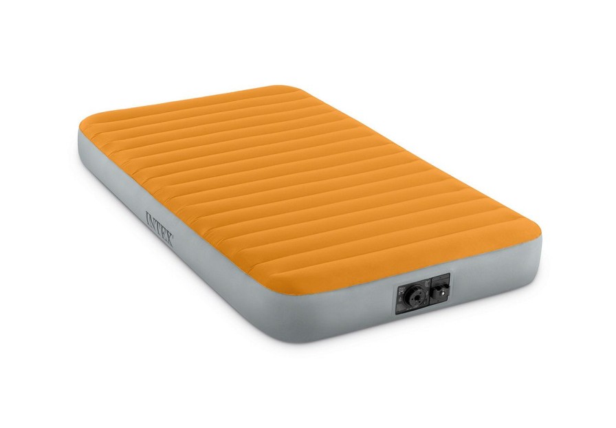 Air Mattresses INTEX | Super-Tough Air Mattress 8" Twin W/ Built-In Battery Pump