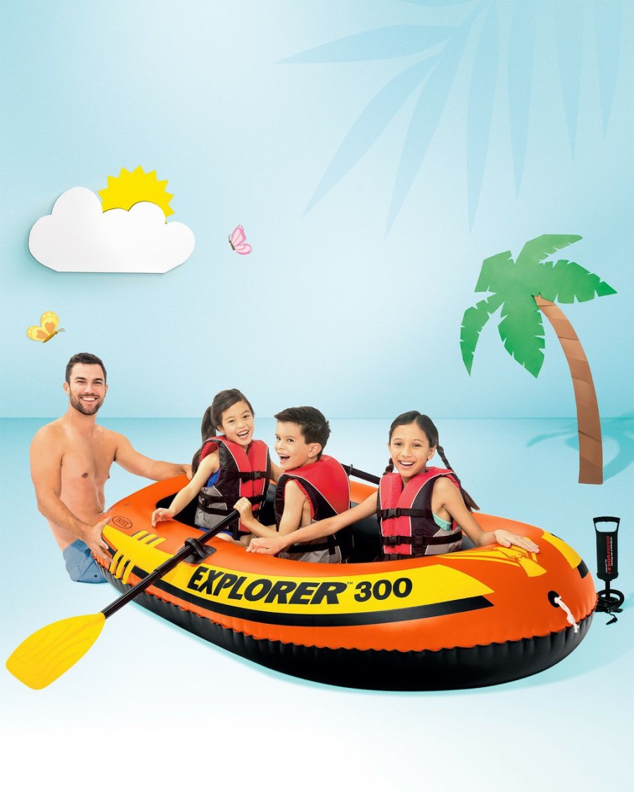 Floats & Toys INTEX | Explorer™ 300 Inflatable Boat Set - 3 Person