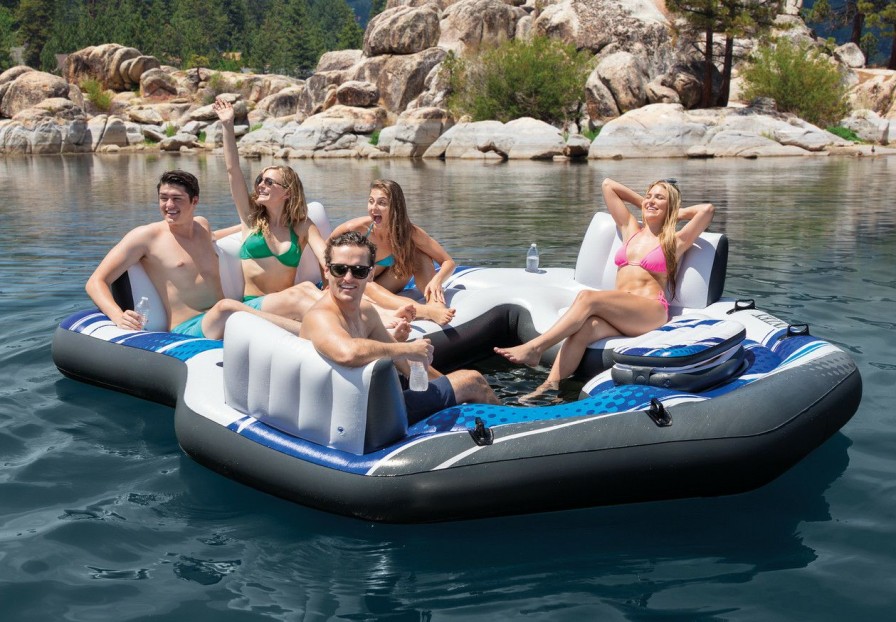 Sporting Goods INTEX | Blue Tropic Inflatable Lake Island Float