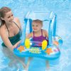 Floats & Toys INTEX | Blue Kiddie Inflatable Pool Float W/ Sunshade