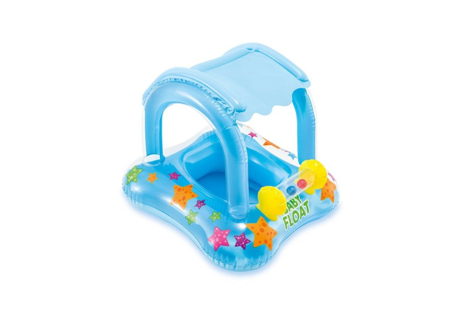 Floats & Toys INTEX | Blue Kiddie Inflatable Pool Float W/ Sunshade