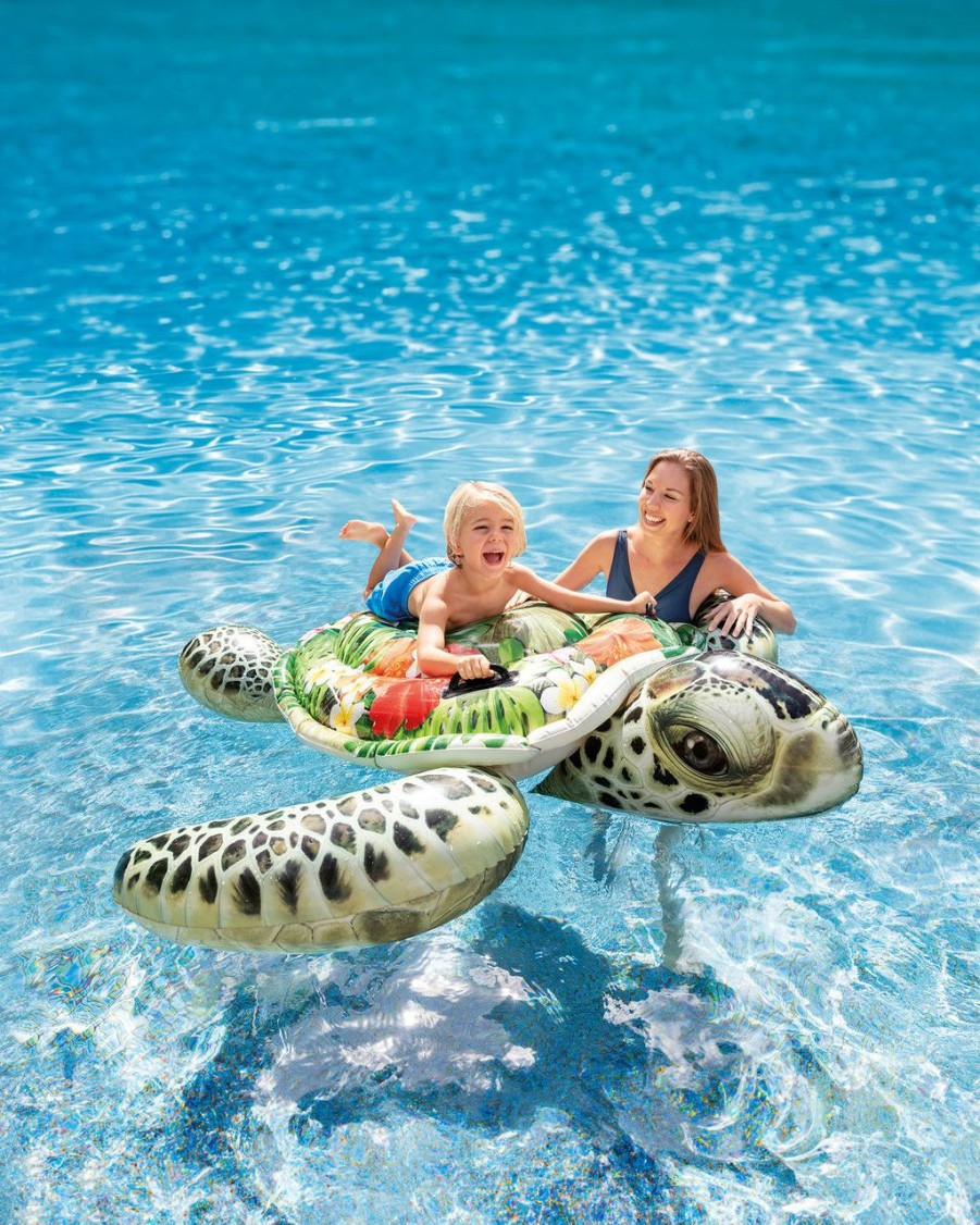 Floats & Toys INTEX | Realistic Sea Turtle Ride-On Inflatable Pool Float