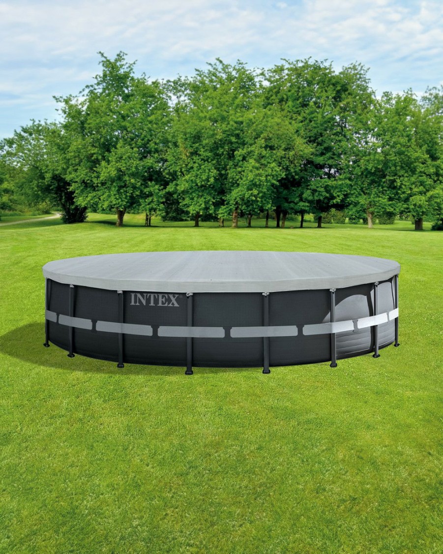 Above Ground Pools INTEX | Deluxe Pool Cover For 18' Round Swimming Pools