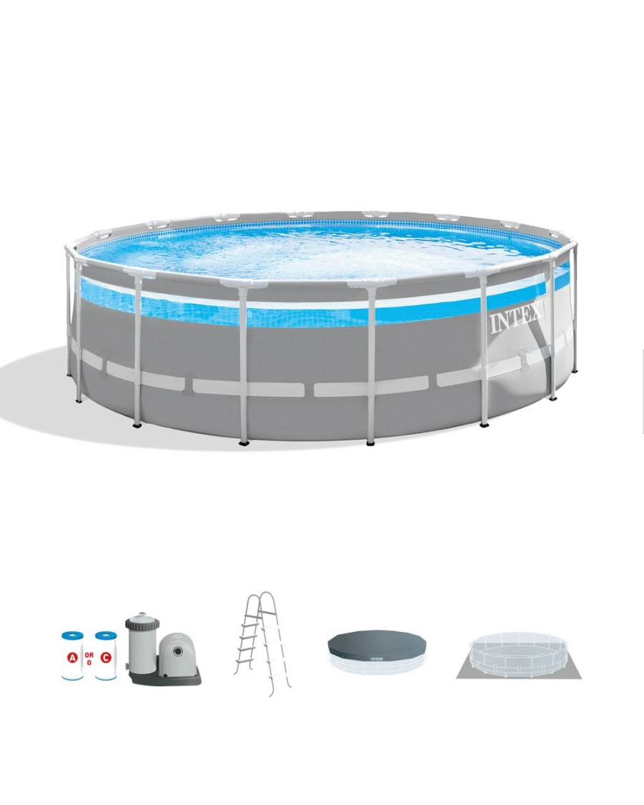 Above Ground Pools INTEX | Clearview Prism Frame™ 16' X 48" Above Ground Pool Set